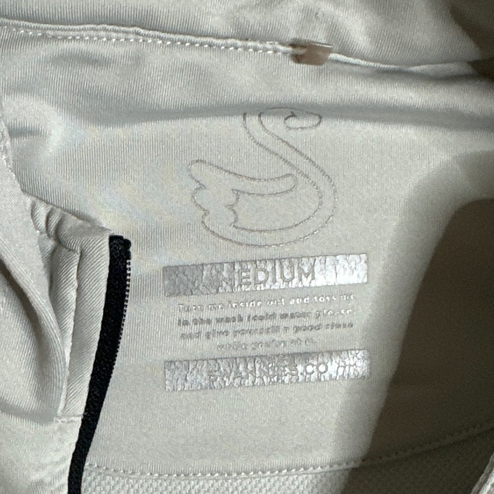 Swannies Golf Co Men's Medium 1/4 Zip Pullover Light Gray Performance Athleisure - Picture 5 of 7